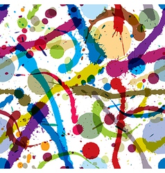 Ink splatters seamless pattern vector image