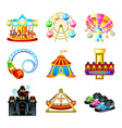 Attraction icons vector image