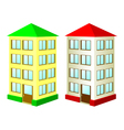 Two high houses vector image
