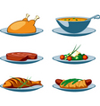 Food icons vector image