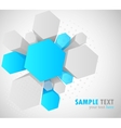 Background with 3d hexagon vector image