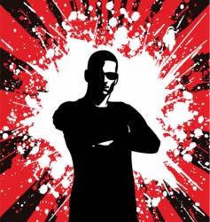 Grunge male vector image
