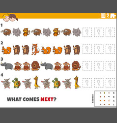 Preschool pattern game with shapes Royalty Free Vector Image