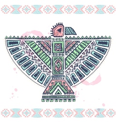 Tribal native ethnic eagle vector image
