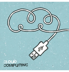 Cloud computing concept poster vector image
