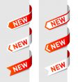 Sign new on the arrow vector image