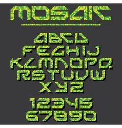 Pixel Mosaic Font vector image