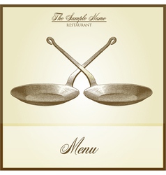 Menu cover vector image