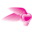 Heart with wings vector image