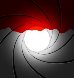 Gun barrel with blood vector image