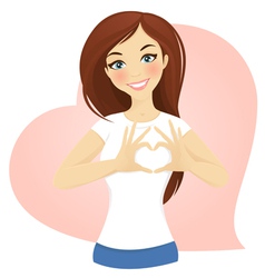 Heart shape vector image