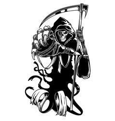 Black death with scythe vector image