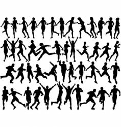 Runners vector image