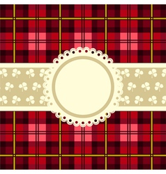 Tartan design vintage frame vector image