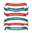 Independence Day Vintage Banners Collection vector image