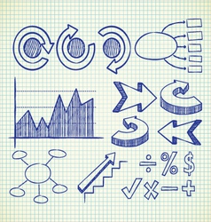 Info chart doodle vector image