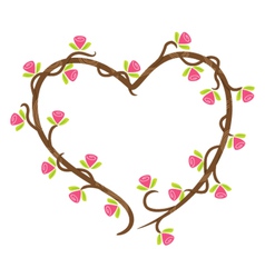 Love floral doodle vector image