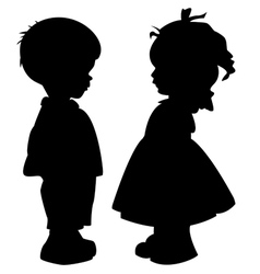 Boy and girl vector image