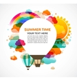 Hot air balloon colorful abstract background vector image