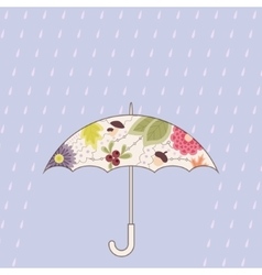 Umbrella and rain vintage Umbrella and rain vintage vector image