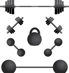 Set of weights third variant vector image