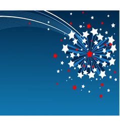 American starburst background vector image