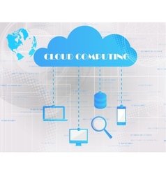 Cloud computing concept vector image