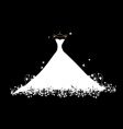 Dress white on hanger illustration vector image