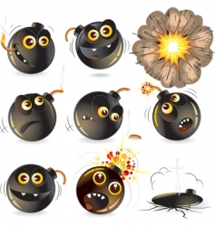 Funny bomb vector image