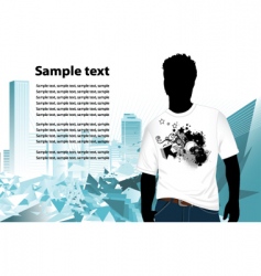 Young man in the street Young man in the street vector image
