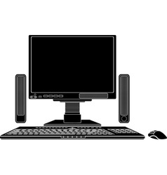 Stencil of computer vector image