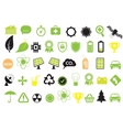 Green energy icons vector image