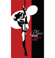 Dancing on a pole vector image