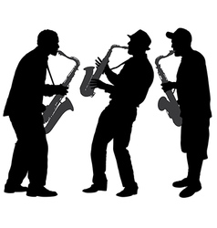 Saxophone Player Silhouette vector image