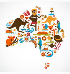 Australia map vector image