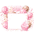Balloons place card vector image