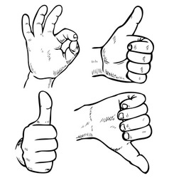 Cartoon hand counting Royalty Free Vector Image