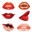 Womens and childrens lips vector image