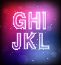 Abstract Font G-L vector image