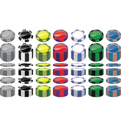 Set of poker chips vector image