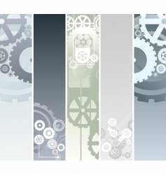 Technological and mechanical banners vector image