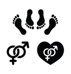Couple sex making love icons set vector image