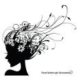 Floral girl vector image