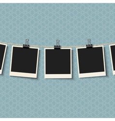 Photo Frames on rope vector image