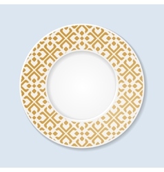 Decorative plate with abstract ornament vector image
