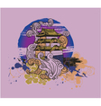 Japanese tshirt design vector image