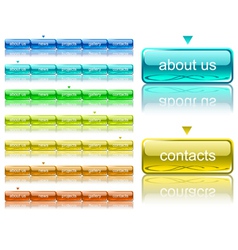 Web navigation template vector image