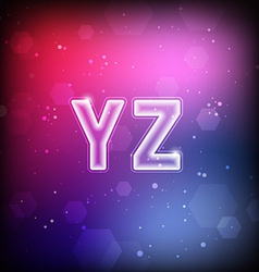 Abstract Font Y-Z vector image