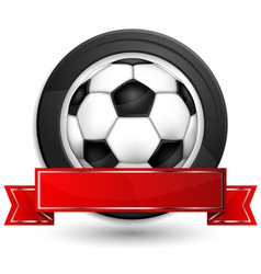 Labels ball shield vector image