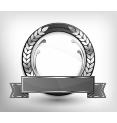 Labels gray shield vector image